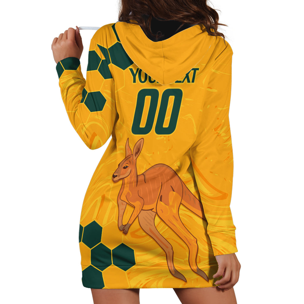 Custom Australia Day Soccer Socceroos Hoodie Dress We Are One And Free - Vibe Hoodie Shop
