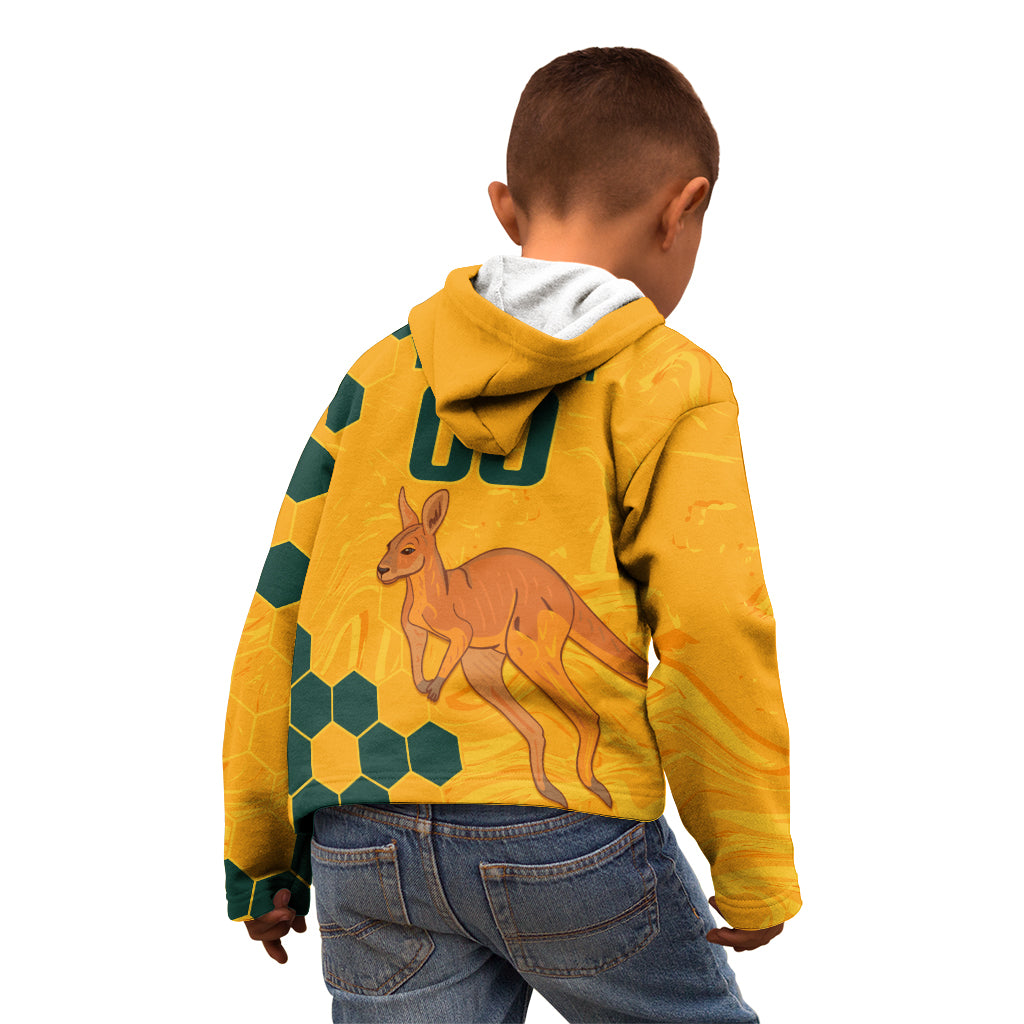 Custom Australia Day Soccer Socceroos Kid Hoodie We Are One And Free - Vibe Hoodie Shop