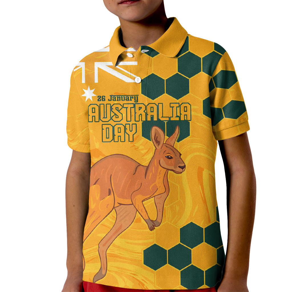 Custom Australia Day Soccer Socceroos Kid Polo Shirt We Are One And Free - Vibe Hoodie Shop