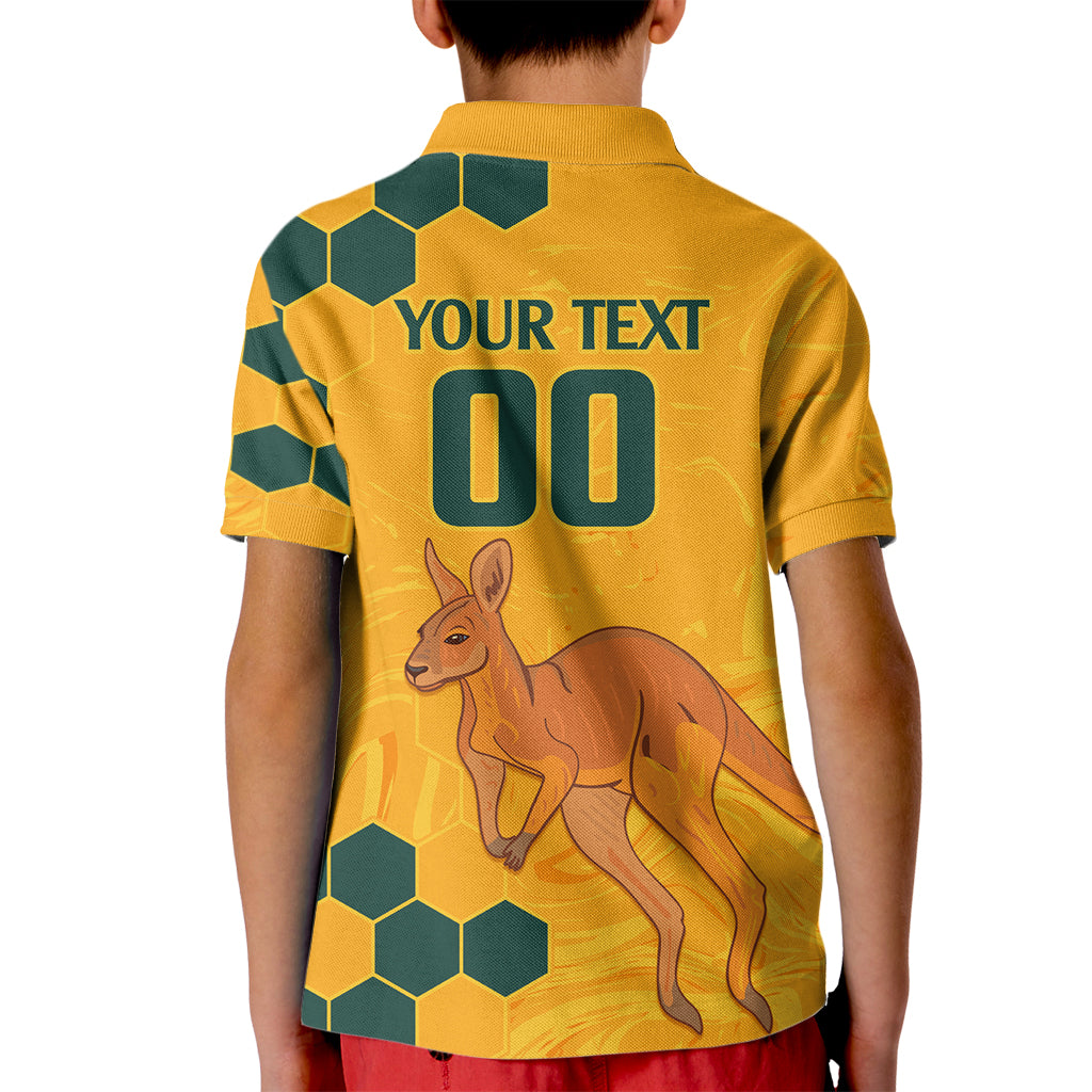 Custom Australia Day Soccer Socceroos Kid Polo Shirt We Are One And Free - Vibe Hoodie Shop