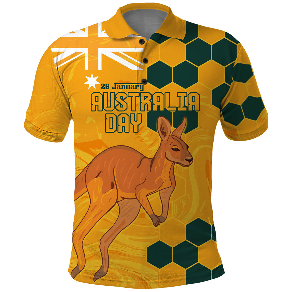 Custom Australia Day Soccer Socceroos Polo Shirt We Are One And Free LT9 - Vibe Hoodie Shop