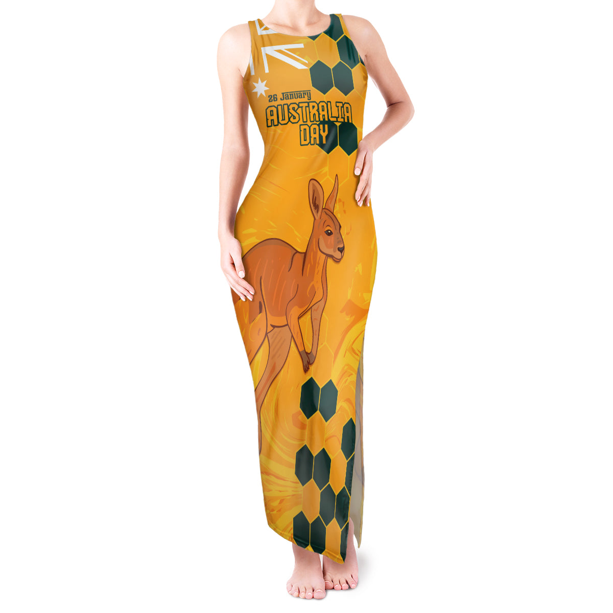 Custom Australia Day Soccer Socceroos Tank Maxi Dress We Are One And Free