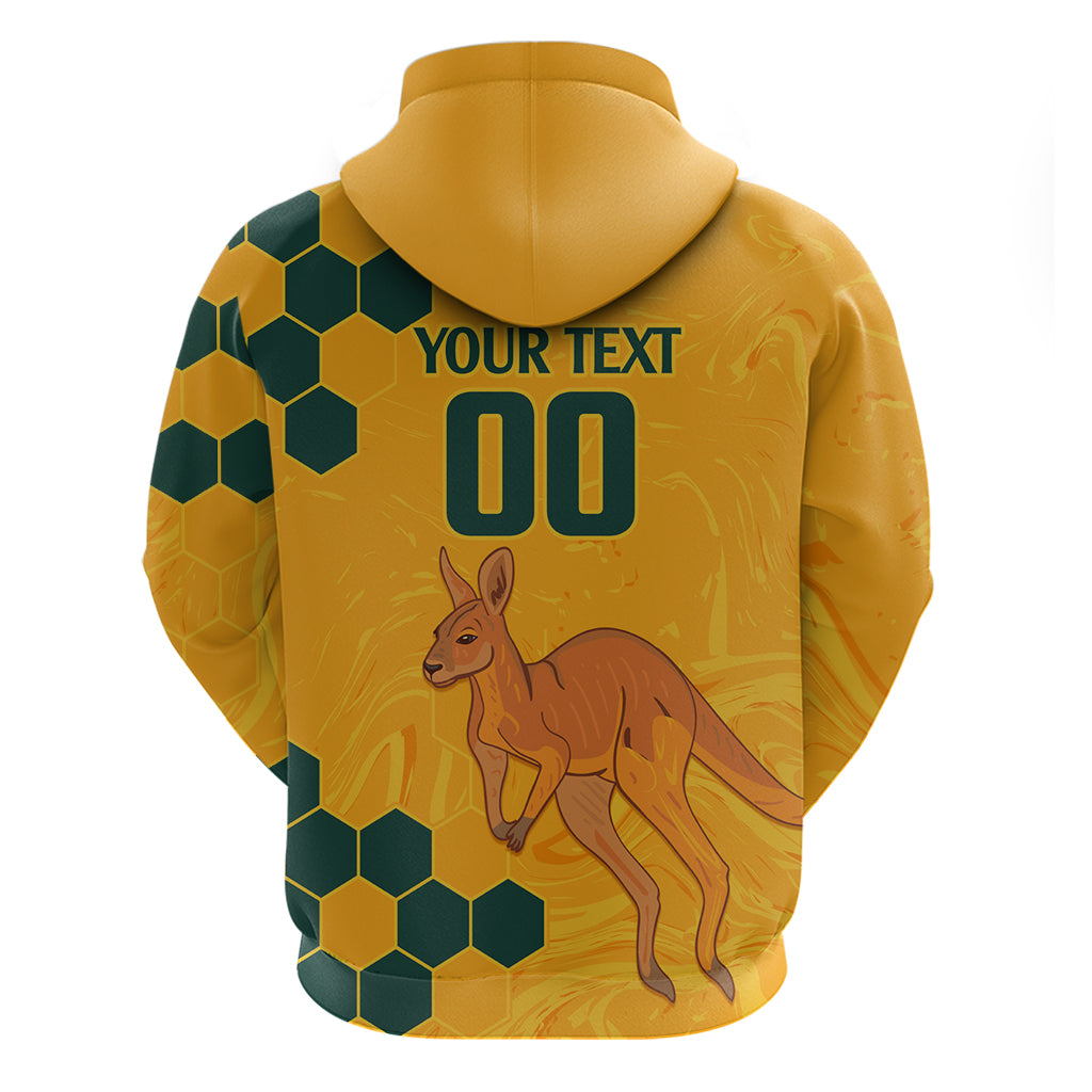 Custom Australia Day Soccer Socceroos Zip Hoodie We Are One And Free - Vibe Hoodie Shop