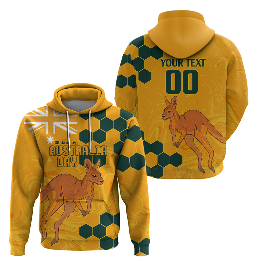 Custom Australia Day Soccer Socceroos Zip Hoodie We Are One And Free - Vibe Hoodie Shop