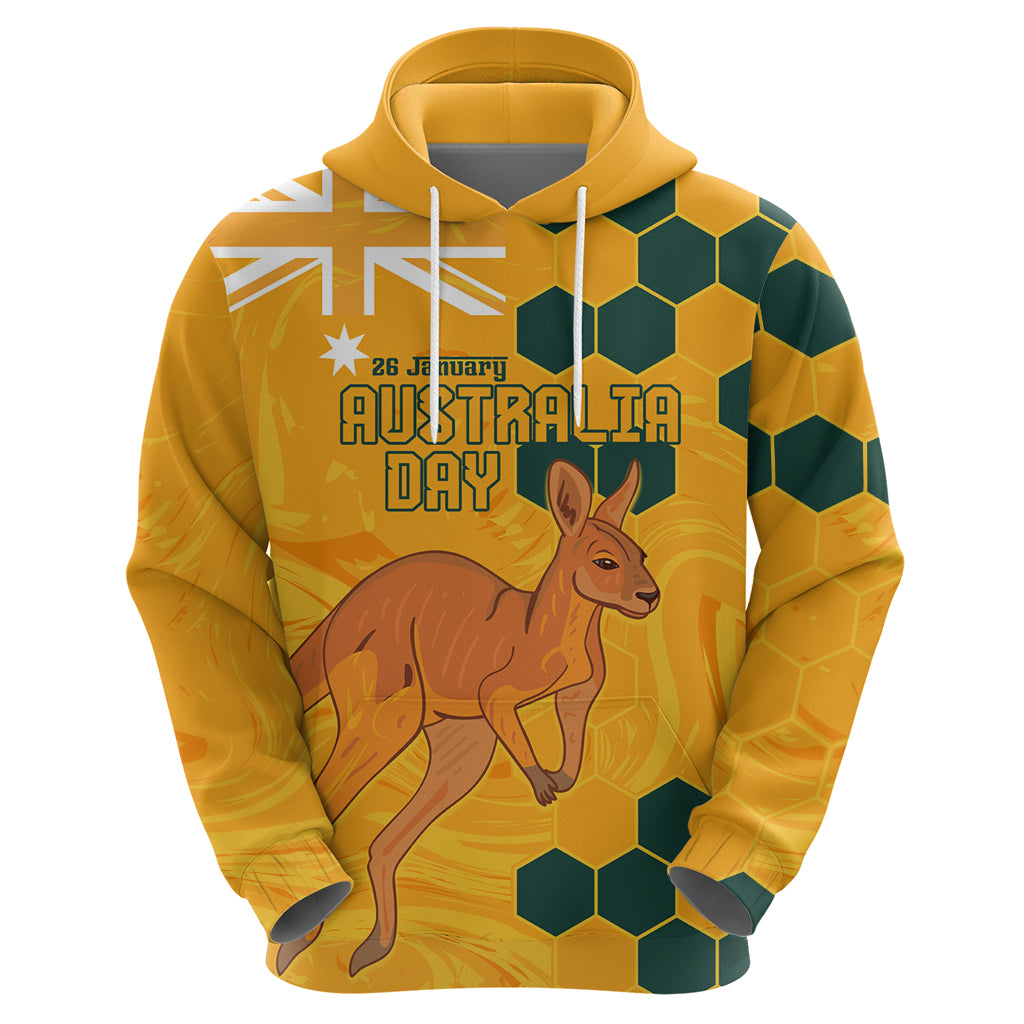 Custom Australia Day Soccer Socceroos Zip Hoodie We Are One And Free - Vibe Hoodie Shop