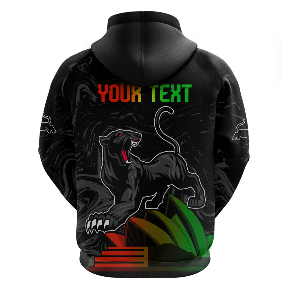 Personalised NRL Panthers Australia Day Hoodie Proud Of Our Boys Black LT9 - Vibe Hoodie Shop