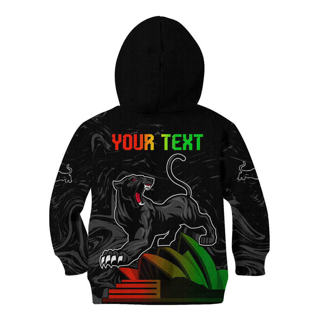 Personalised NRL Panthers Australia Day Kid Hoodie Proud Of Our Boys Black - Vibe Hoodie Shop