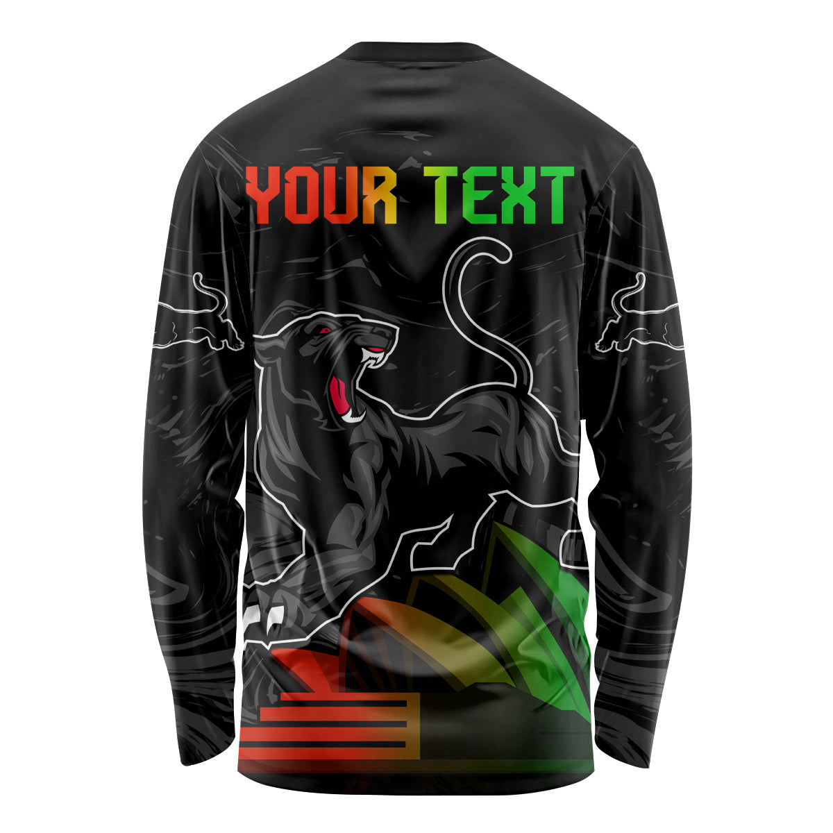 Personalised NRL Panthers Australia Day Long Sleeve Shirt Proud Of Our Boys Black - Vibe Hoodie Shop