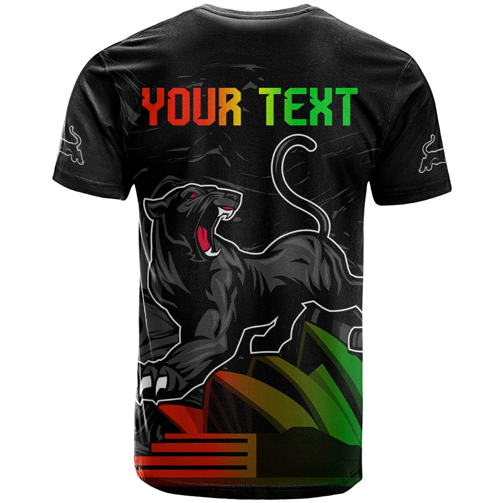 Personalised NRL Panthers Australia Day T Shirt Proud Of Our Boys Black LT9 - Vibe Hoodie Shop