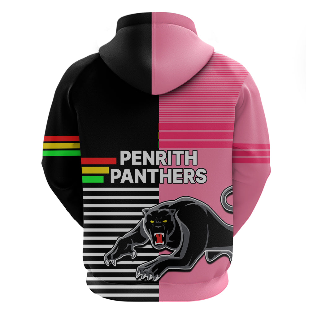 Penrith Panthers Rugby Hoodie Proud The Panthers Comeback Black and Pink LT9 - Vibe Hoodie Shop