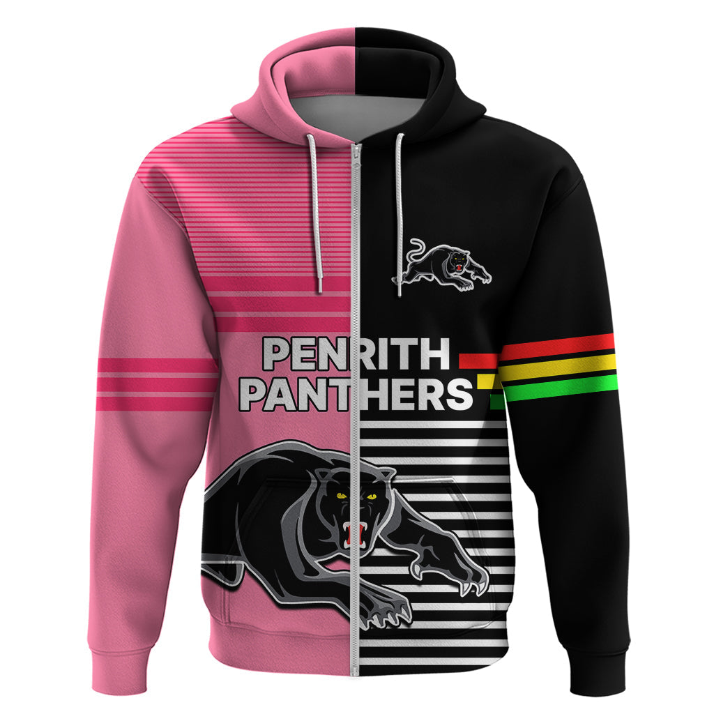 Penrith Panthers Rugby Hoodie Proud The Panthers Comeback Black and Pink LT9 - Vibe Hoodie Shop
