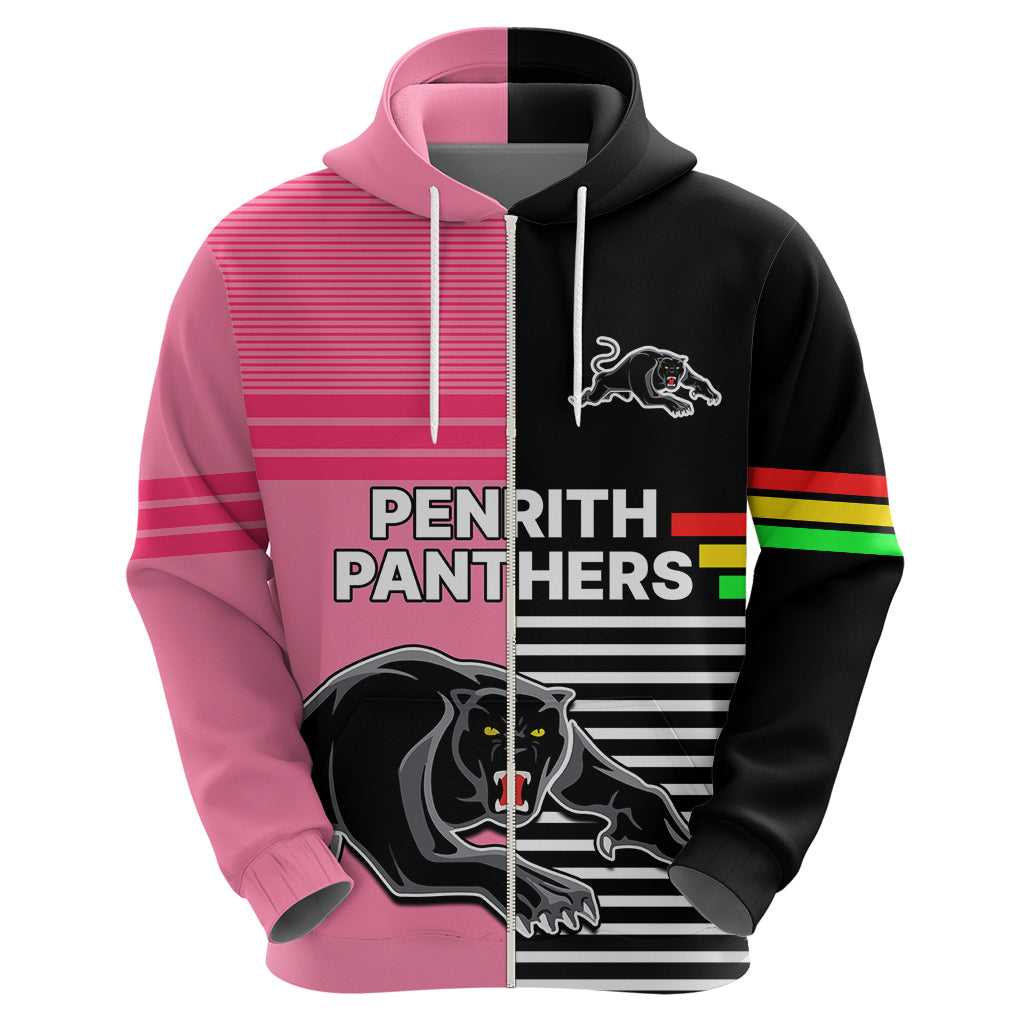 Penrith Panthers Rugby Hoodie Proud The Panthers Comeback Black and Pink LT9 - Vibe Hoodie Shop