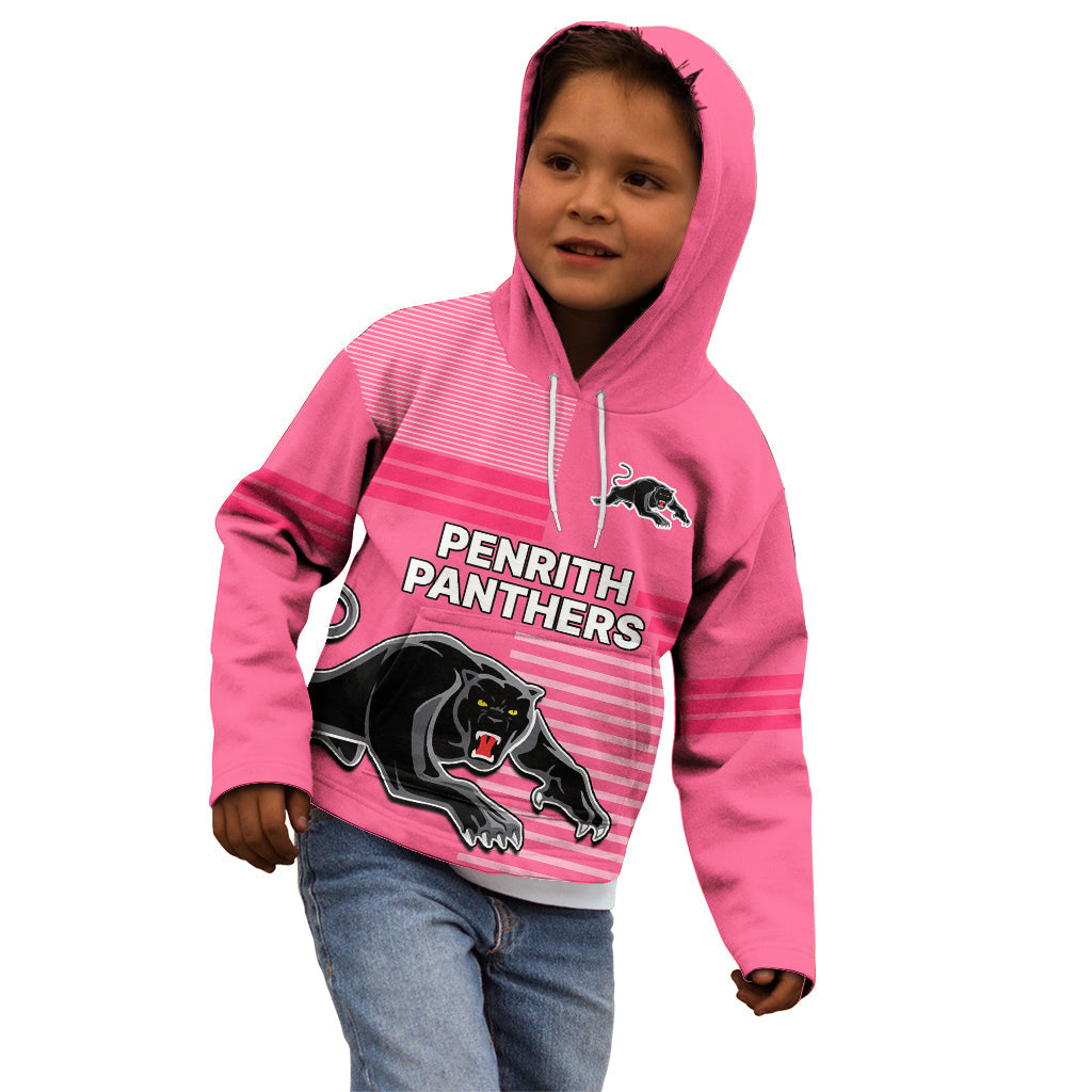 Penrith Panthers Rugby Kid Hoodie Proud The Panthers Comeback Pink - Vibe Hoodie Shop