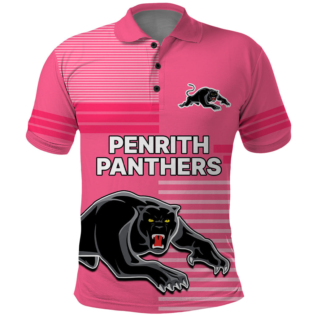 Penrith Panthers Rugby Polo Shirt Proud The Panthers Comeback Pink LT9 - Vibe Hoodie Shop