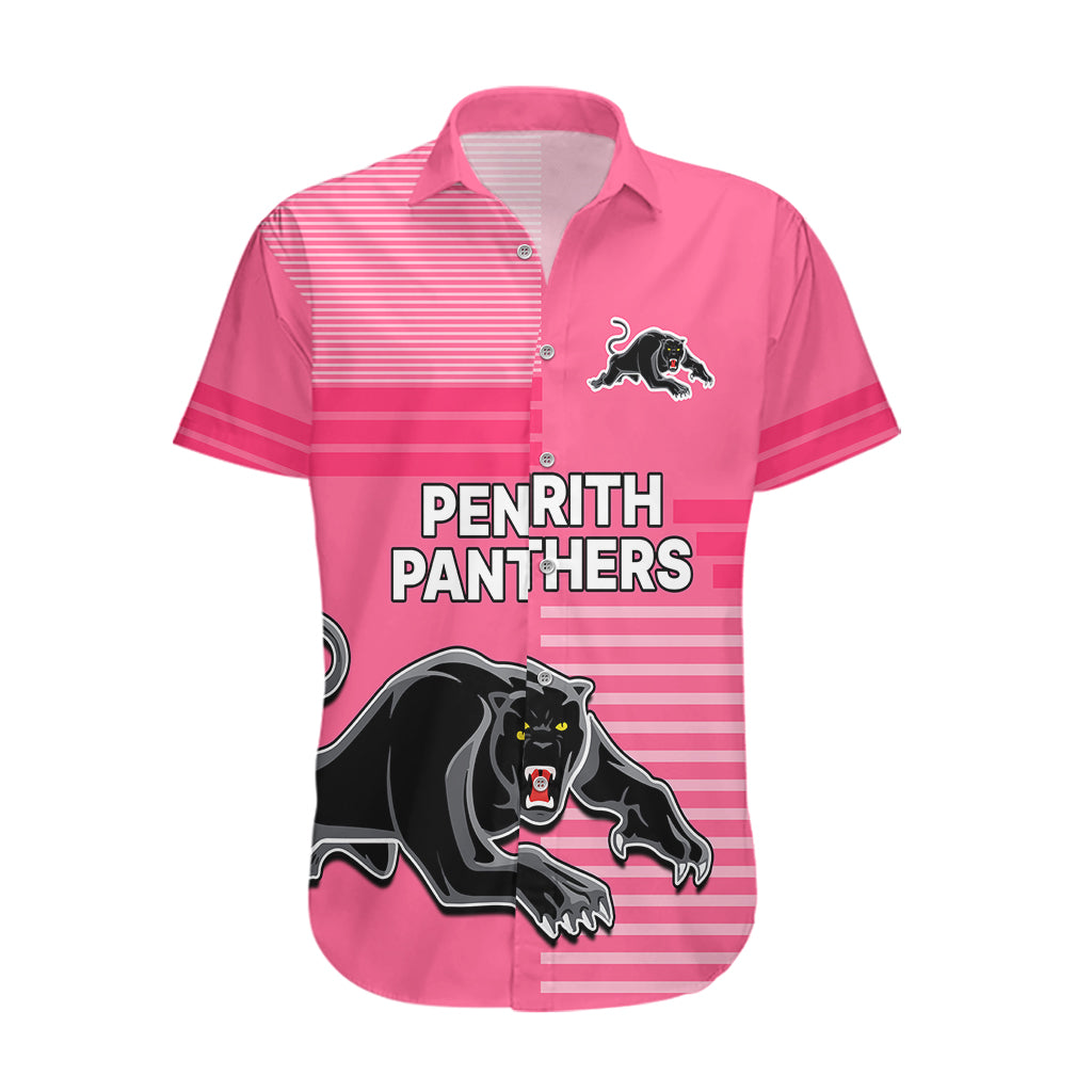 (Custom Text And Number) Penrith Panthers Rugby Hawaiian Shirt Proud The Panthers Comeback Pink - Vibe Hoodie Shop