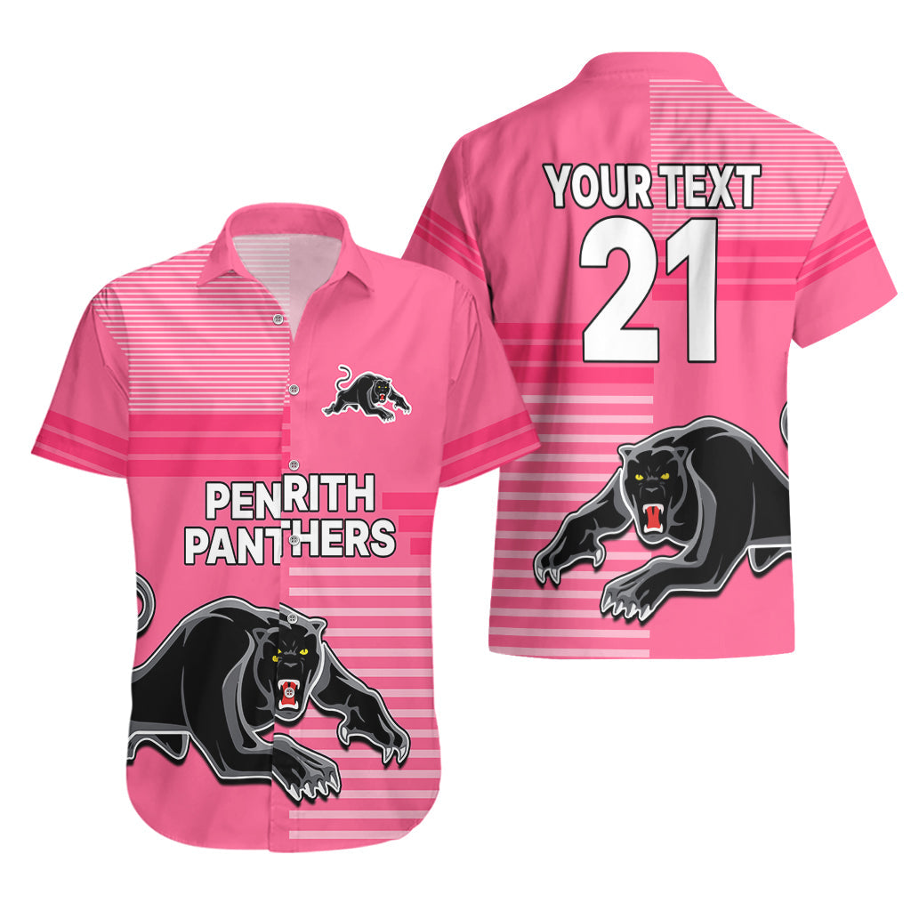 (Custom Text And Number) Penrith Panthers Rugby Hawaiian Shirt Proud The Panthers Comeback Pink - Vibe Hoodie Shop