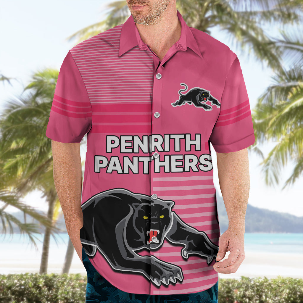 (Custom Text And Number) Penrith Panthers Rugby Hawaiian Shirt Proud The Panthers Comeback Pink - Vibe Hoodie Shop