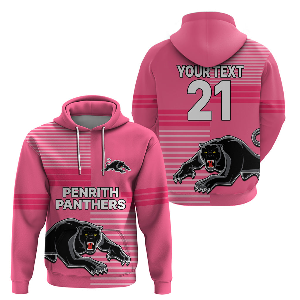 (Custom Text And Number) Penrith Panthers Rugby Hoodie Proud The Panthers Comeback Pink LT9 - Vibe Hoodie Shop