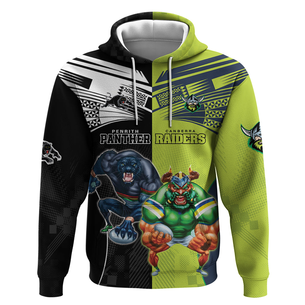Custom Raiders and Panthers Hoodie Together Sporty Style LT9 - Vibe Hoodie Shop