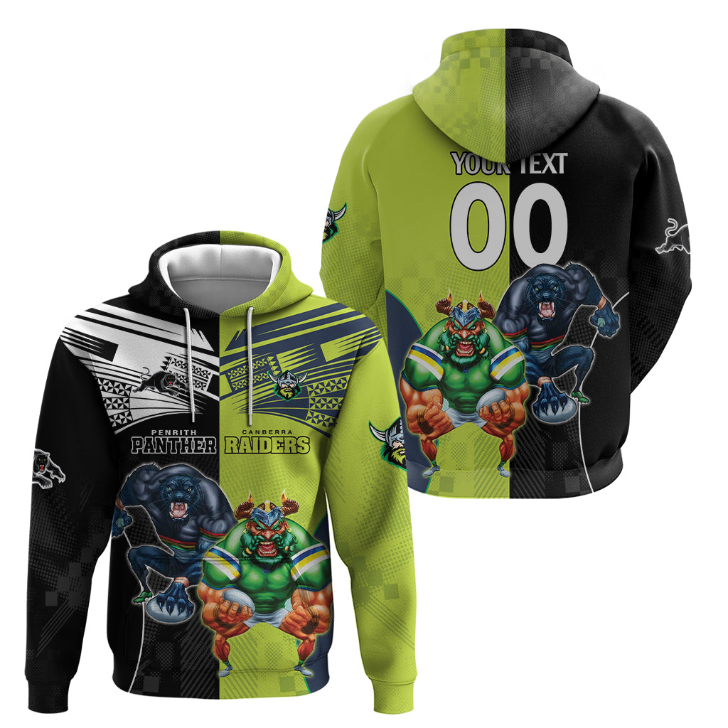 Custom Raiders and Panthers Hoodie Together Sporty Style LT9 - Vibe Hoodie Shop