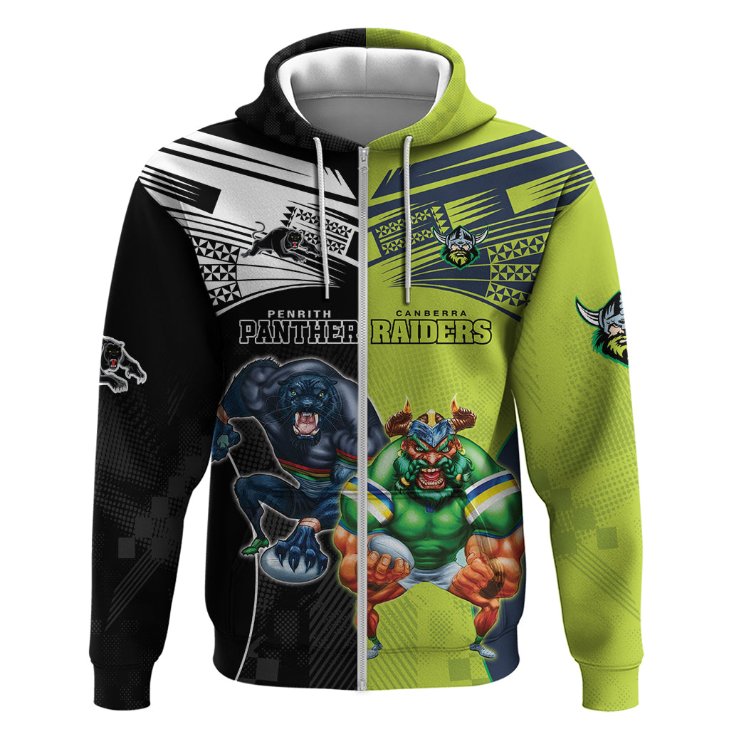 Custom Raiders and Panthers Hoodie Together Sporty Style LT9 - Vibe Hoodie Shop