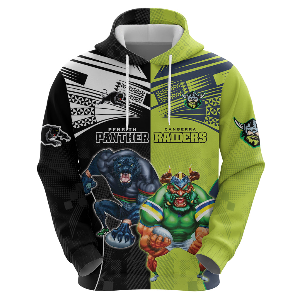 Custom Raiders and Panthers Hoodie Together Sporty Style LT9 - Vibe Hoodie Shop