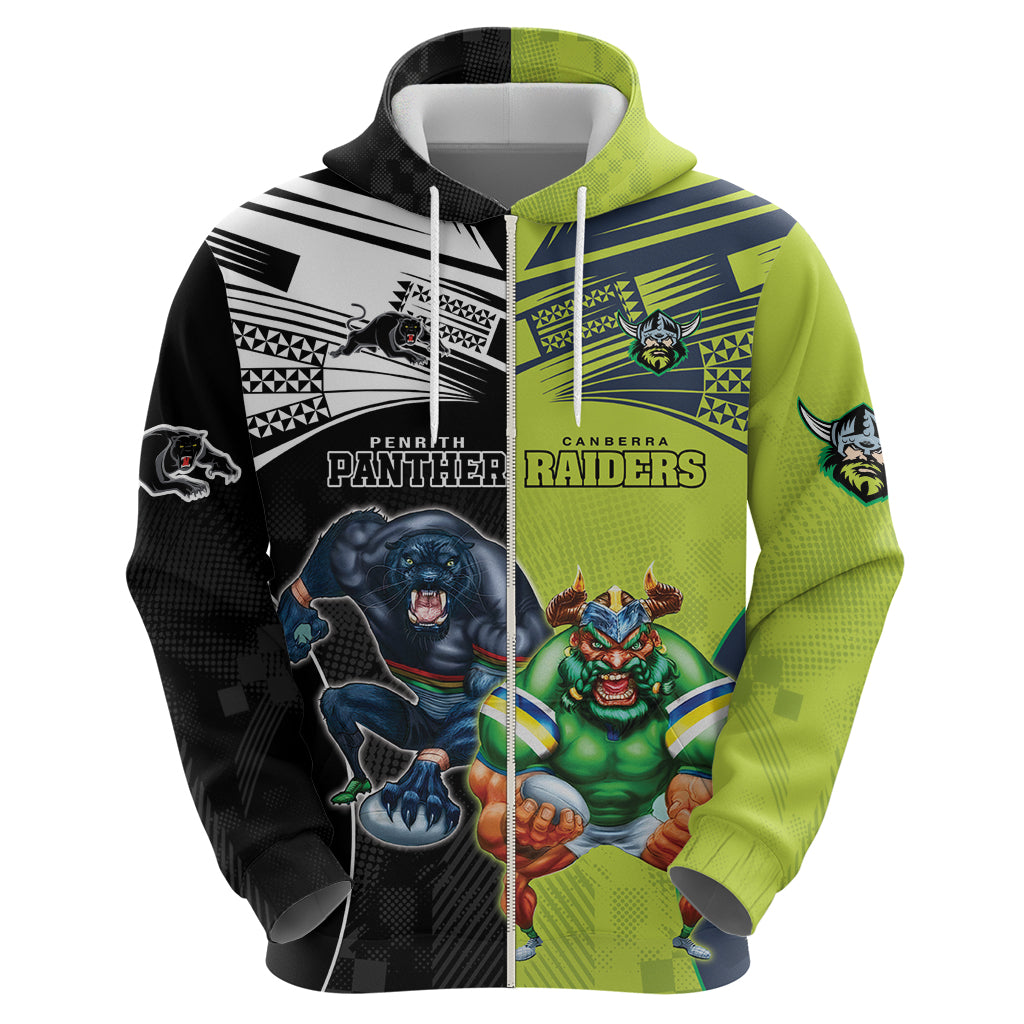 Custom Raiders and Panthers Hoodie Together Sporty Style LT9 - Vibe Hoodie Shop