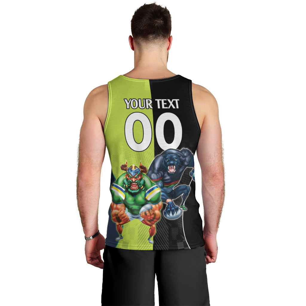 Custom Raiders and Panthers Men Tank Top Together Sporty Style - Vibe Hoodie Shop