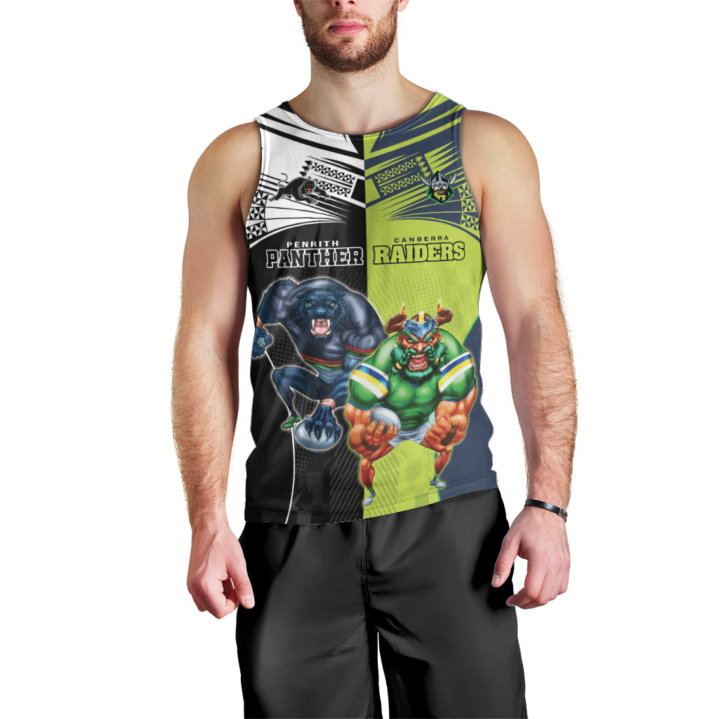 Custom Raiders and Panthers Men Tank Top Together Sporty Style - Vibe Hoodie Shop
