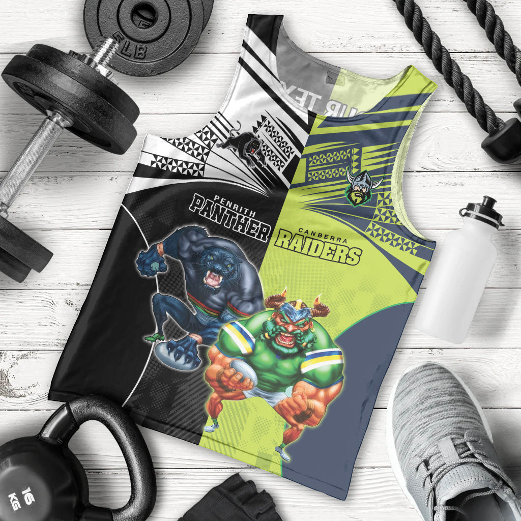 Custom Raiders and Panthers Men Tank Top Together Sporty Style - Vibe Hoodie Shop