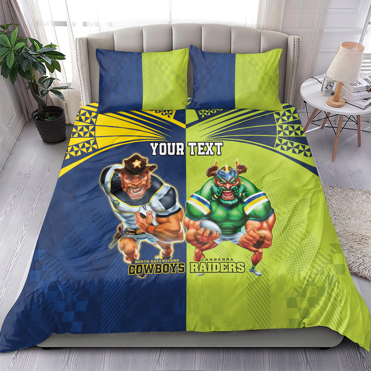 Custom Raiders and Cowboys Bedding Set Together Sporty Style - Vibe Hoodie Shop
