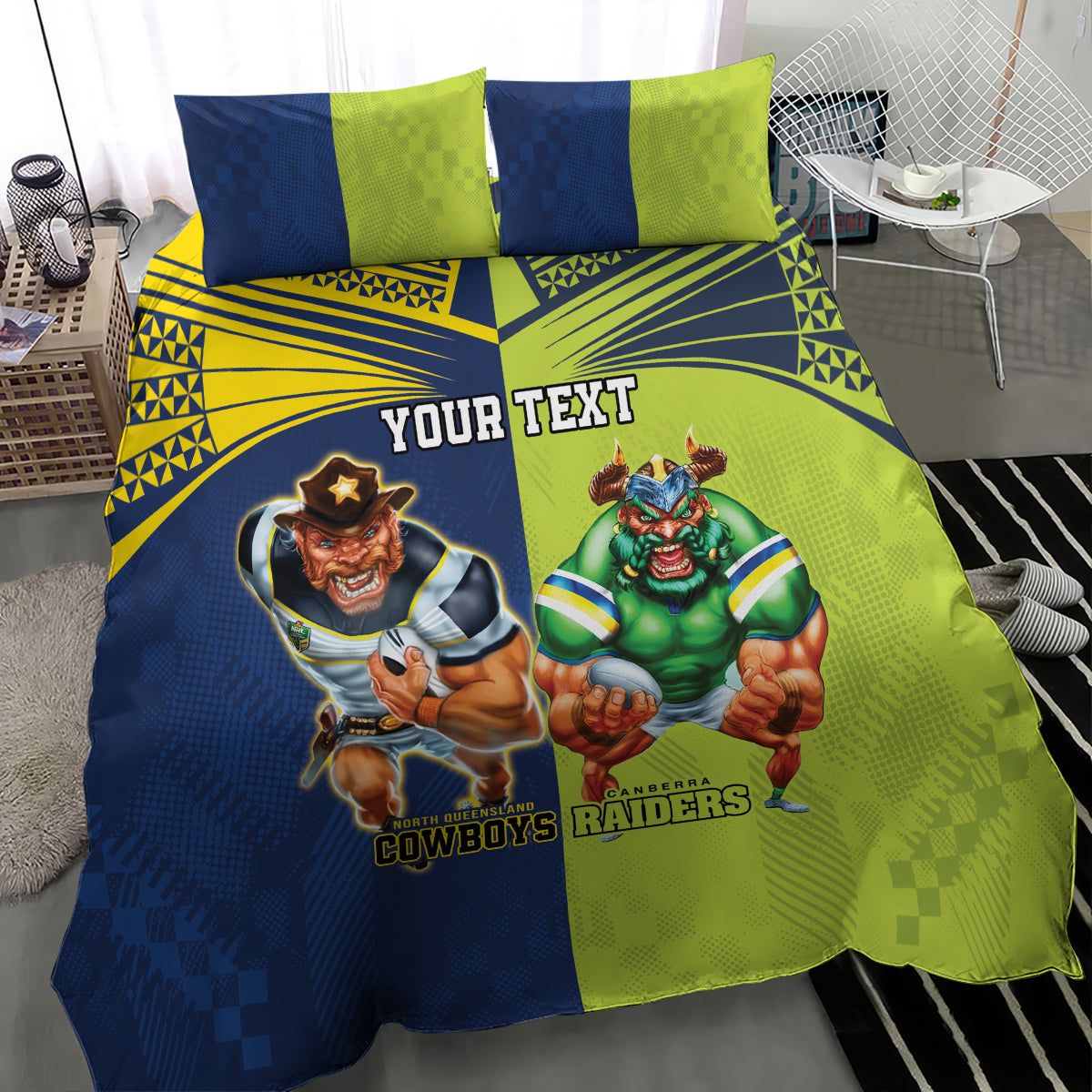 Custom Raiders and Cowboys Bedding Set Together Sporty Style - Vibe Hoodie Shop