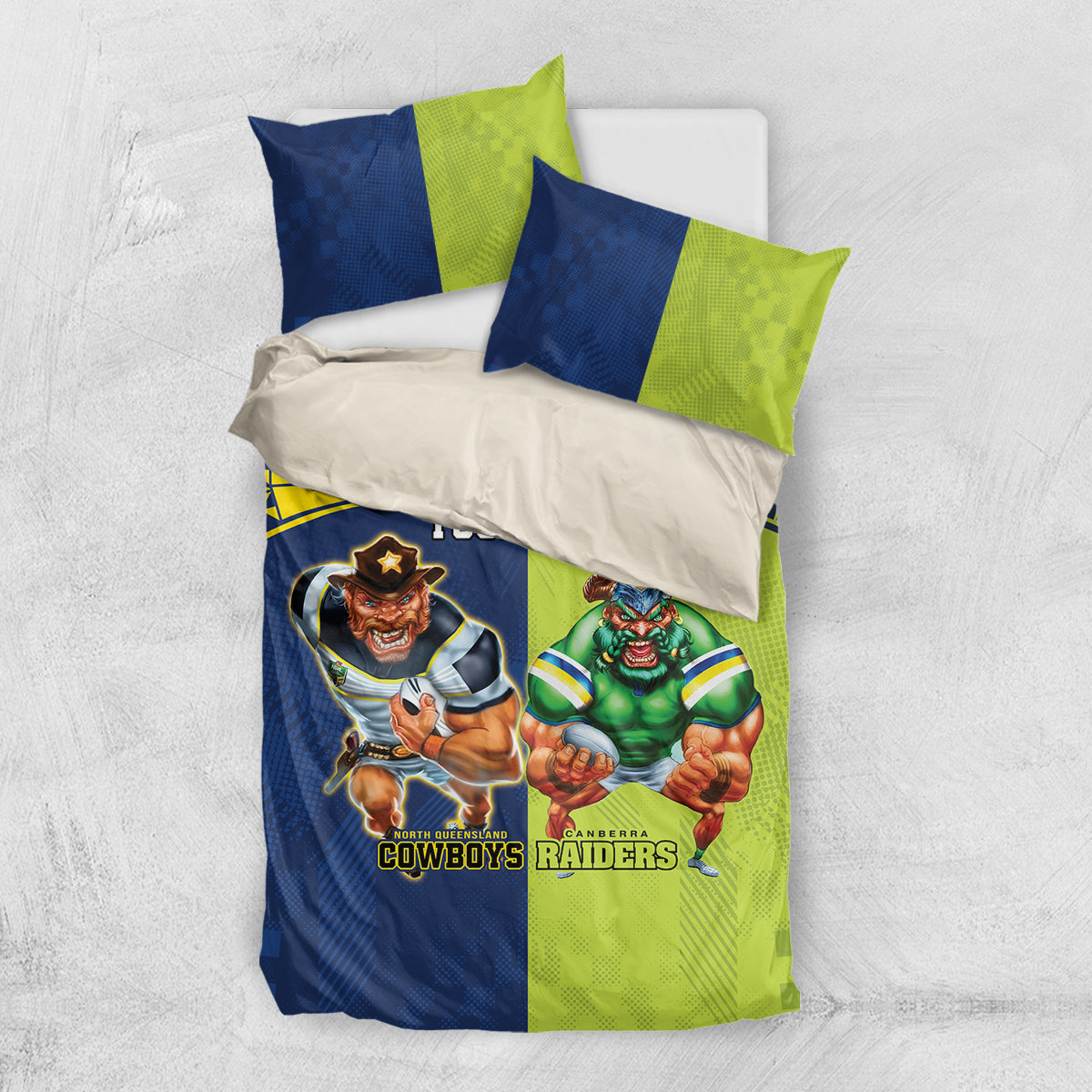 Custom Raiders and Cowboys Bedding Set Together Sporty Style - Vibe Hoodie Shop