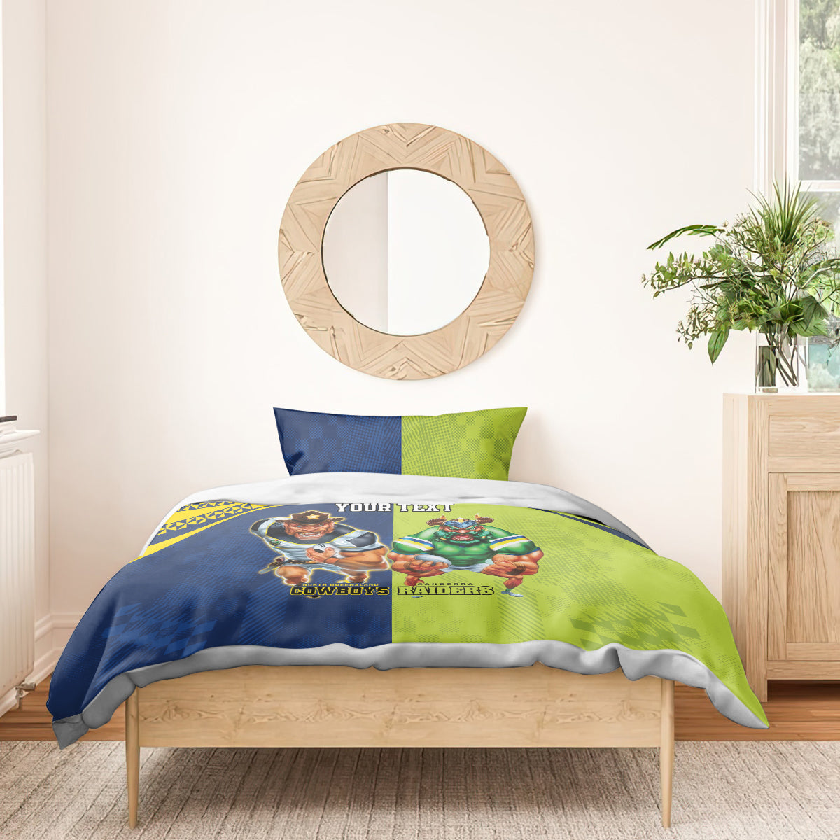 Custom Raiders and Cowboys Bedding Set Together Sporty Style - Vibe Hoodie Shop