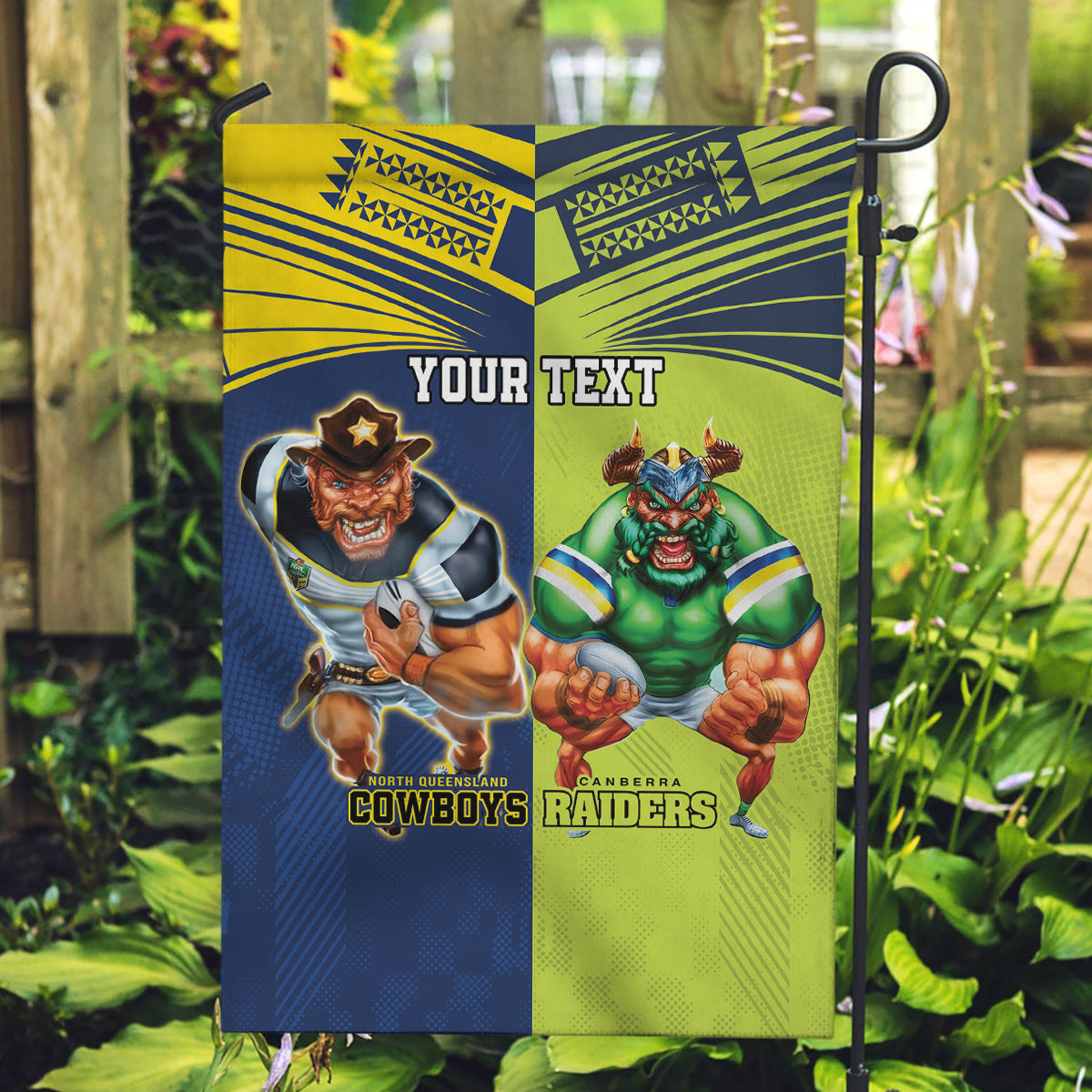 Custom Raiders and Cowboys Garden Flag Together Sporty Style - Vibe Hoodie Shop