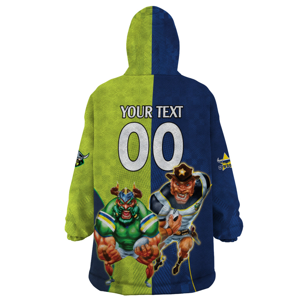 Custom Raiders and Cowboys Wearable Blanket Hoodie Together Sporty Style - Vibe Hoodie Shop