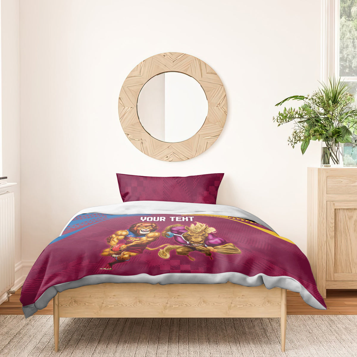 Custom Brisbane Broncos and Lions Bedding Set Together Sporty Style - Vibe Hoodie Shop