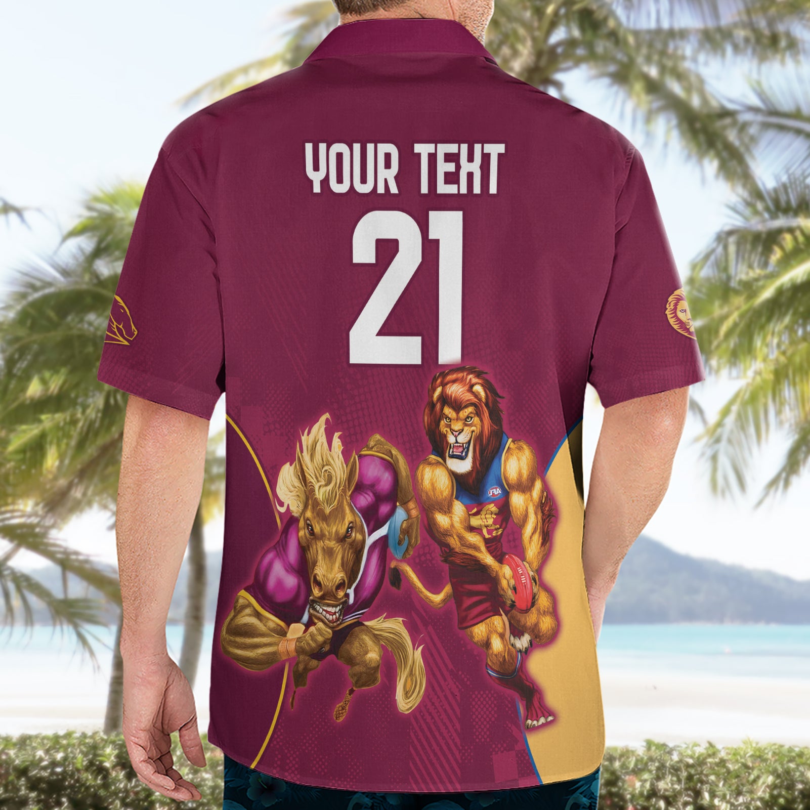 Custom Brisbane Broncos and Lions Hawaiian Shirt Together Sporty Style - Vibe Hoodie Shop