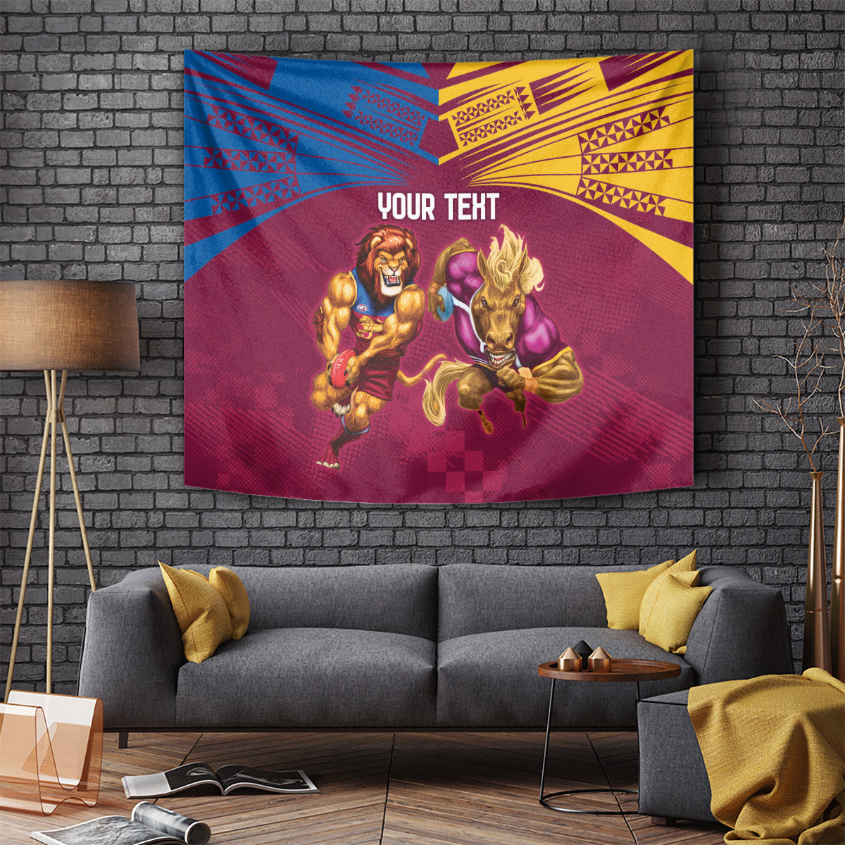 Custom Brisbane Broncos and Lions Tapestry Together Sporty Style - Vibe Hoodie Shop