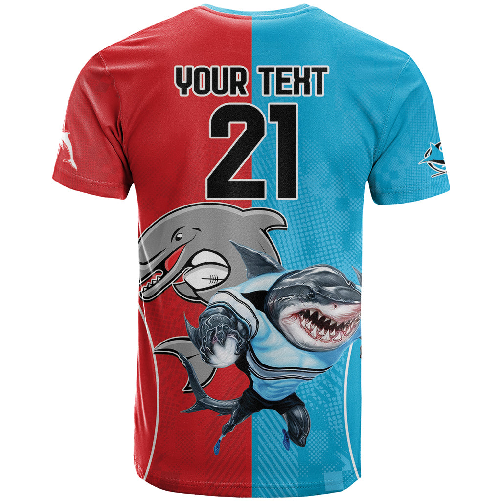 Custom Dolphins and Shark T Shirt Together Sporty Style LT9 - Vibe Hoodie Shop