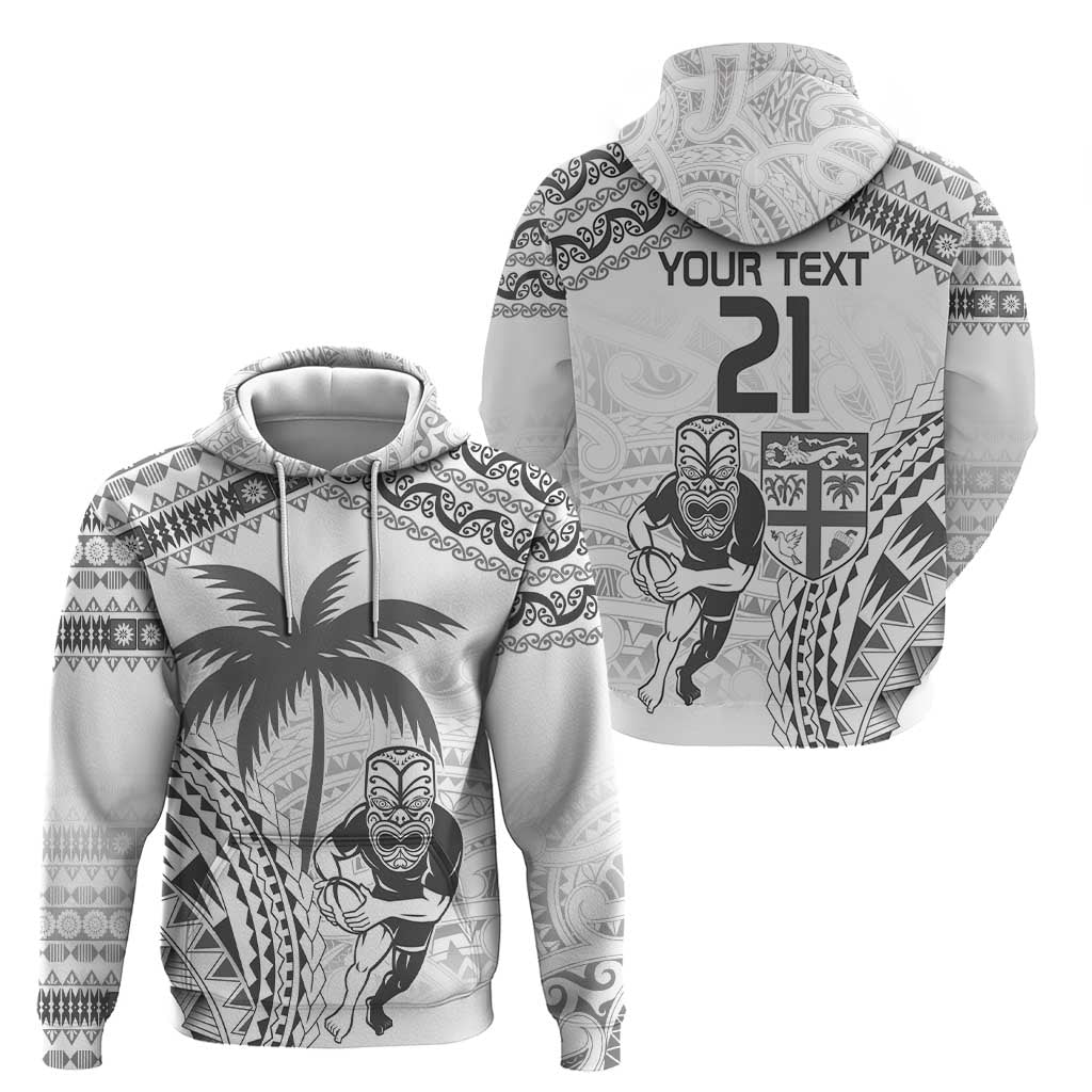 Custom Fiji Black Fern Hoodie Maori Warroir with Fijian Masi Pattern LT9 - Vibe Hoodie Shop