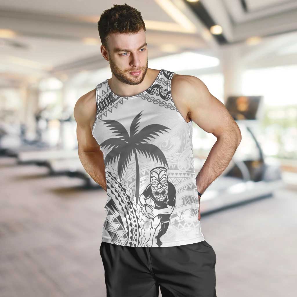 Custom Fiji Black Fern Men Tank Top Maori Warroir with Fijian Masi Pattern - Vibe Hoodie Shop