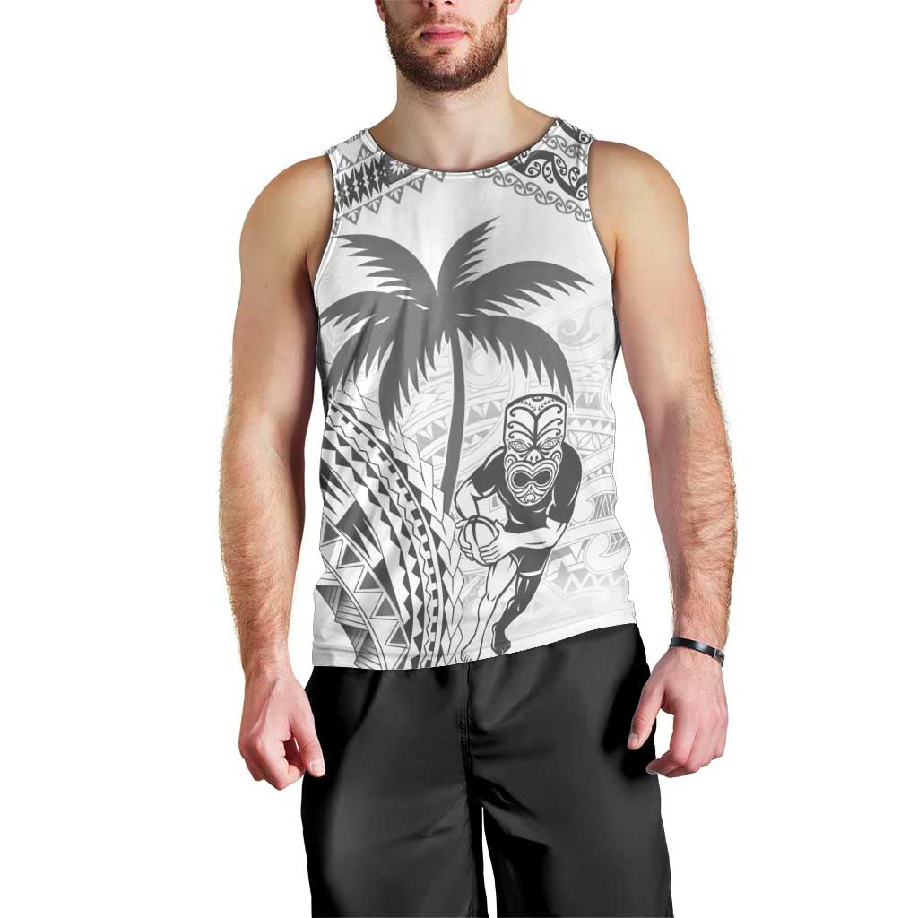 Custom Fiji Black Fern Men Tank Top Maori Warroir with Fijian Masi Pattern - Vibe Hoodie Shop