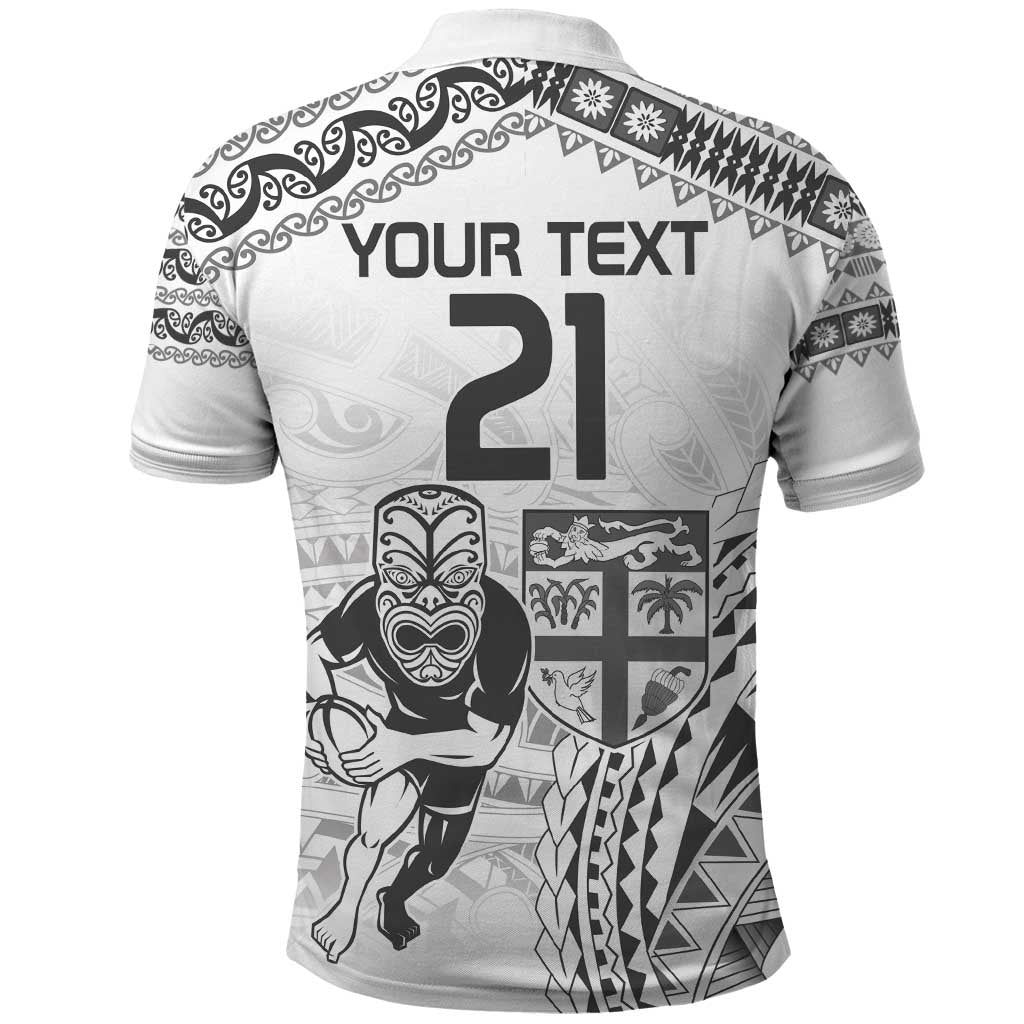 Custom Fiji Black Fern Polo Shirt Maori Warroir with Fijian Masi Pattern LT9 - Vibe Hoodie Shop