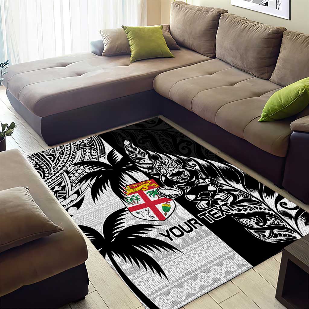 Custom Fiji New Zealand Area Rug Maori mix Tapa Pattern Version - Vibe Hoodie Shop