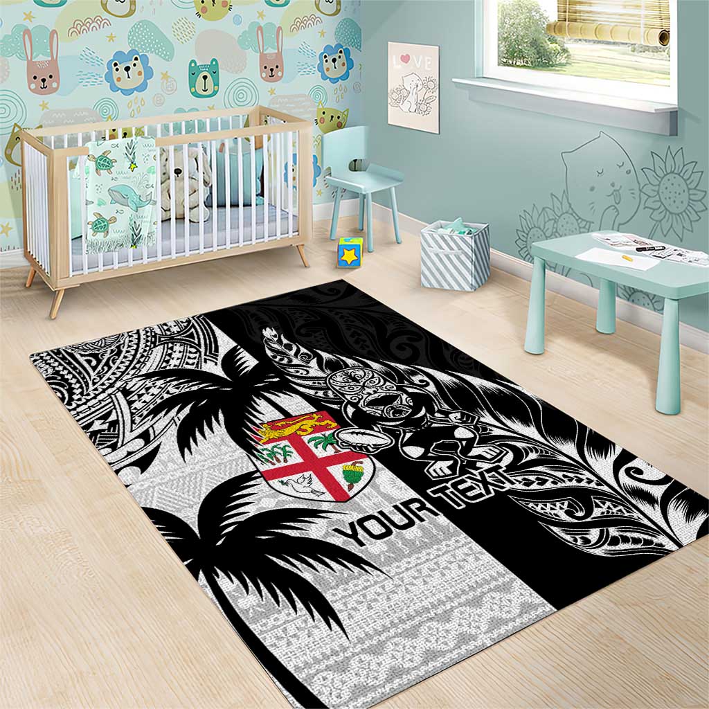 Custom Fiji New Zealand Area Rug Maori mix Tapa Pattern Version - Vibe Hoodie Shop