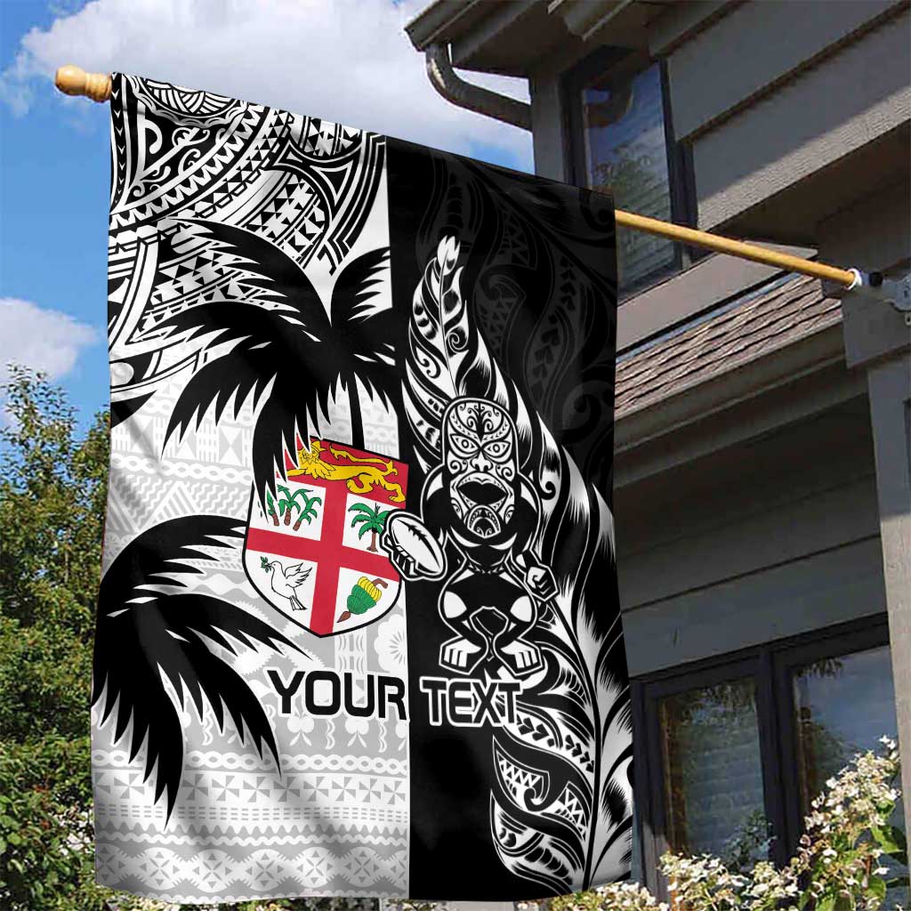 Custom Fiji New Zealand Garden Flag Maori mix Tapa Pattern Version - Vibe Hoodie Shop