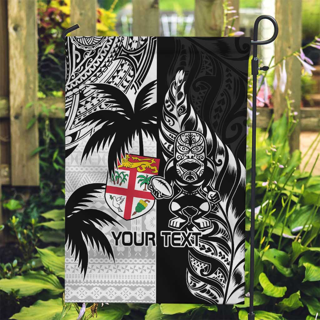 Custom Fiji New Zealand Garden Flag Maori mix Tapa Pattern Version - Vibe Hoodie Shop