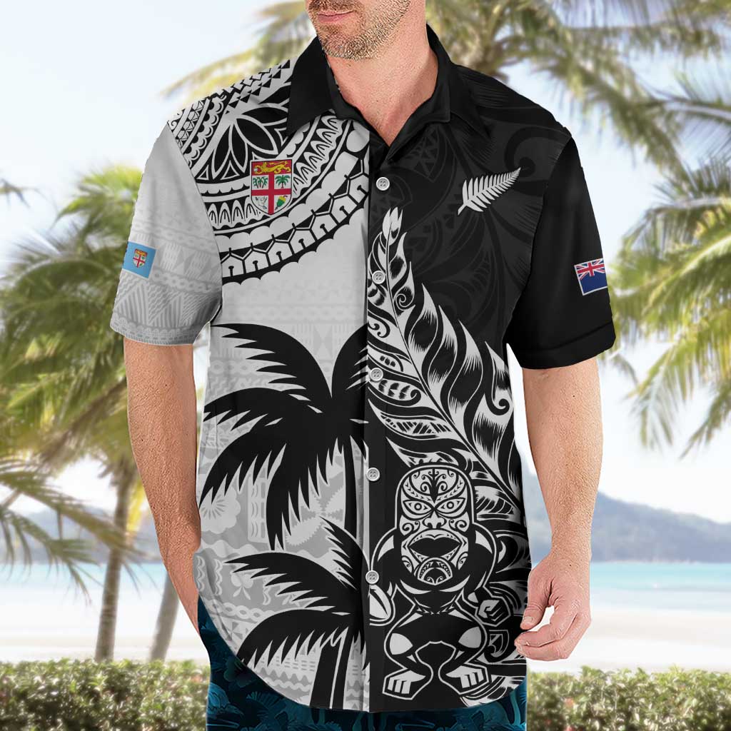 Custom Fiji New Zealand Hawaiian Shirt Maori mix Tapa Pattern Version - Vibe Hoodie Shop