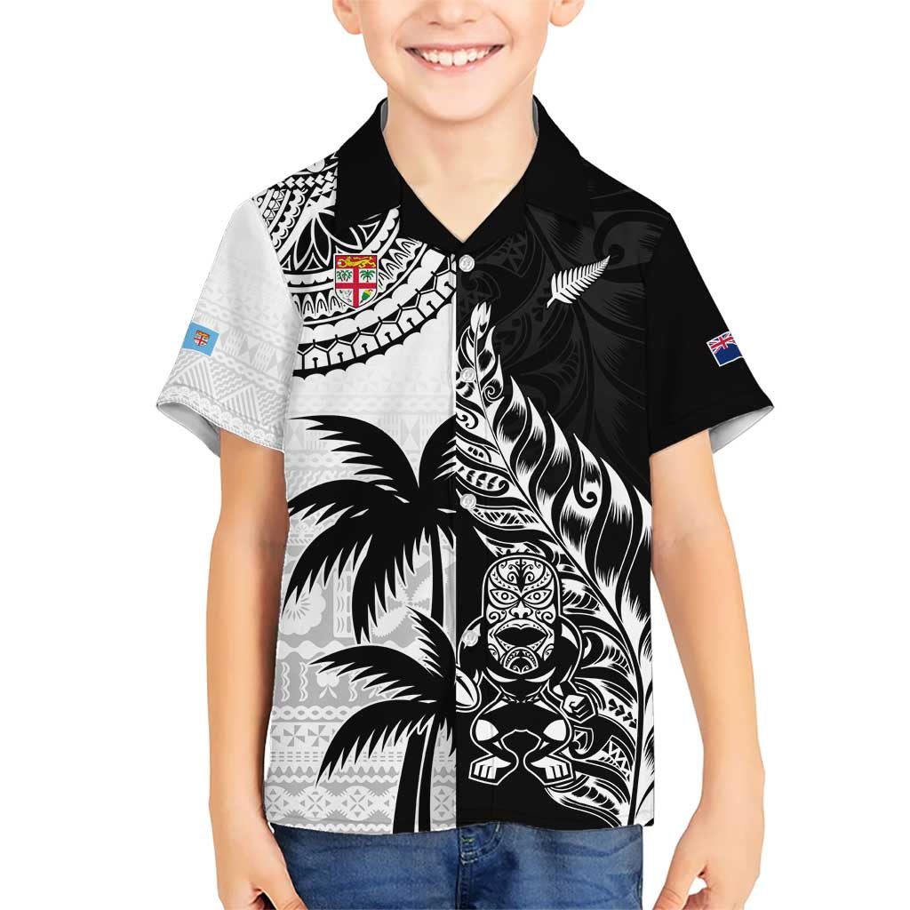 Custom Fiji New Zealand Hawaiian Shirt Maori mix Tapa Pattern Version - Vibe Hoodie Shop